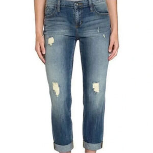 Rock & Republic INDEE boyfriend distressed jeans‎ 6 Cropped GUC 0247